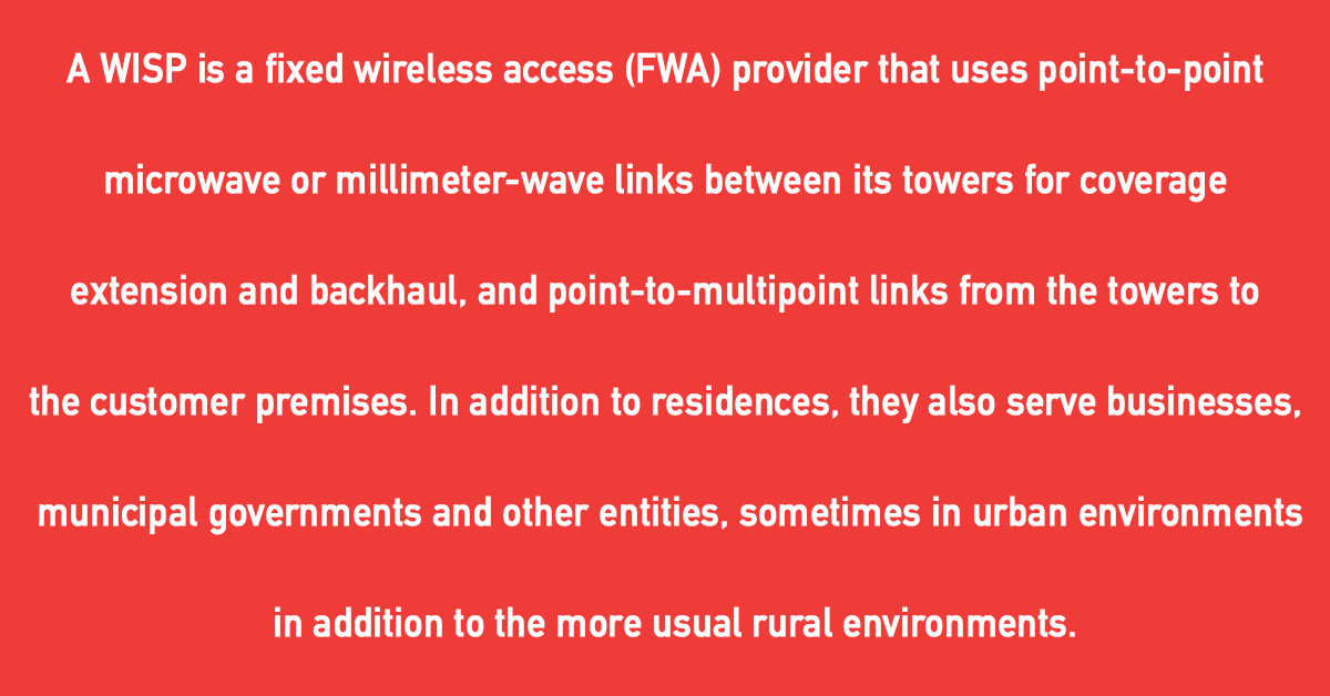 Characteristics of a Hybrid Fiber Wireless ISP